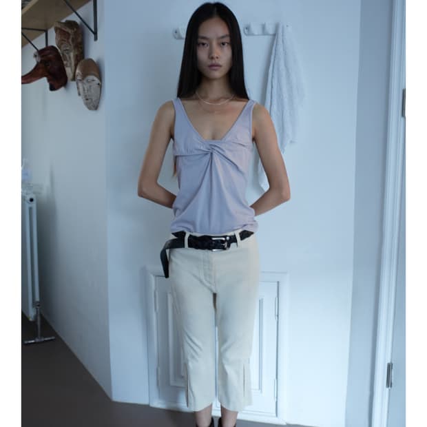 베르소 카프리 슬림팬츠 아이보리