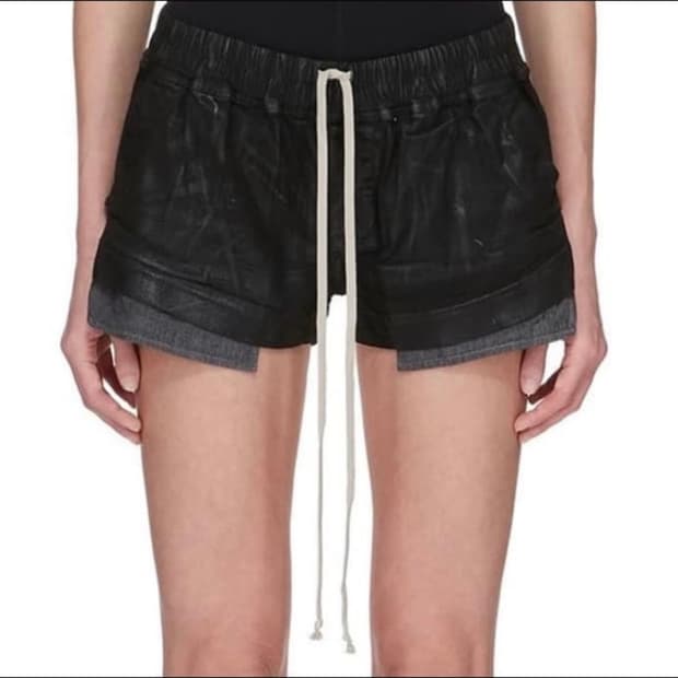 Rick owens 릭오웬스 fog shorts black wax xs