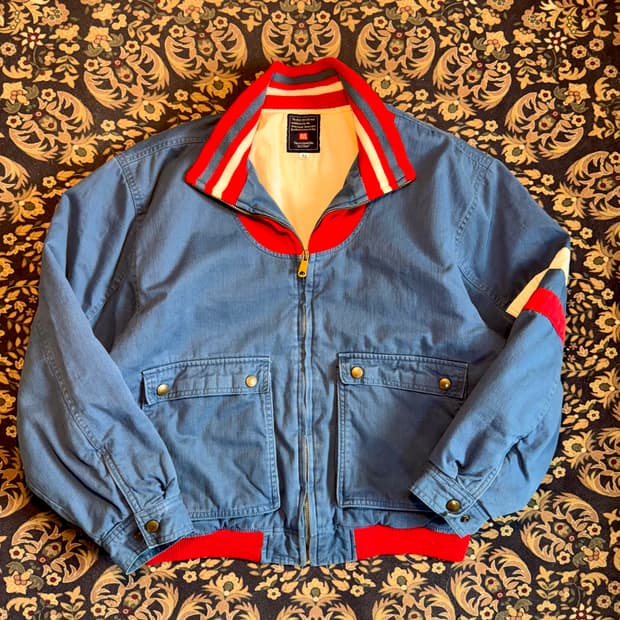 빈티지 BVD 봄버 블루종 자켓