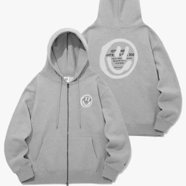 이스트쿤스트 후드집업 그레이 XL