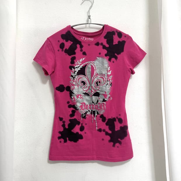 Vintage Pink Paint-Splatter Tee