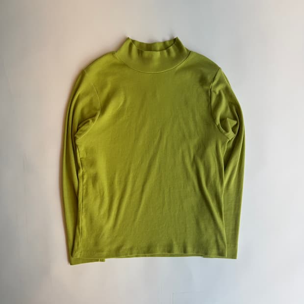 Green Mock Neck Knit