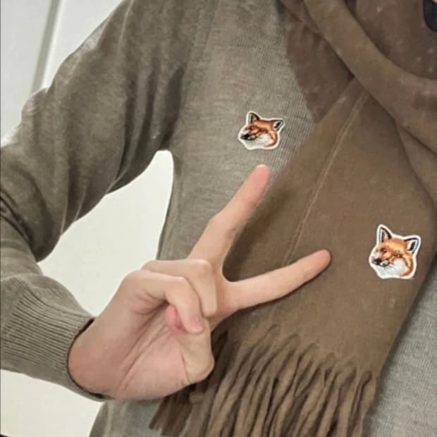 메종키츠네 목도리