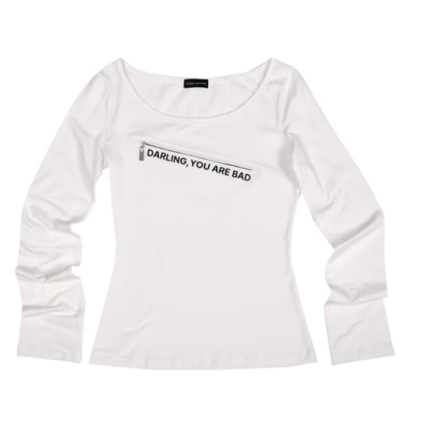 UNZIPPED LOGO T-SHIRT white