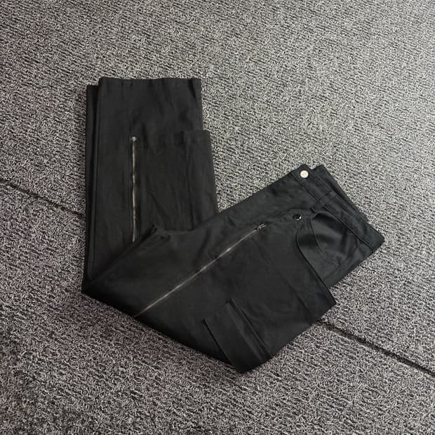 빈티지 아카이브 디테일 패널 카고 팬츠 블랙 4167