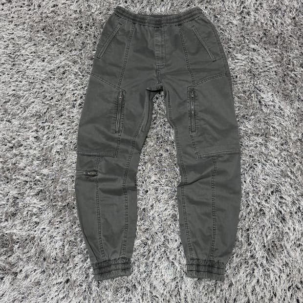 준지 21ss 가먼트다이드 카고 조거팬츠 그레이 44