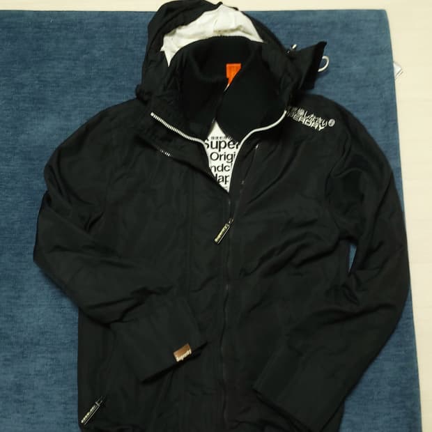 슈퍼드라이 블랙 후드자켓 L