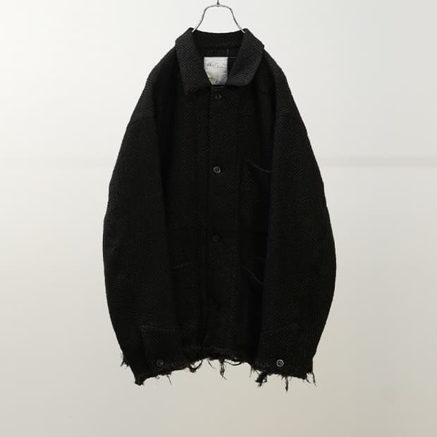 [3]안셀름 헤링본 커버올 브라운x블랙 25aw