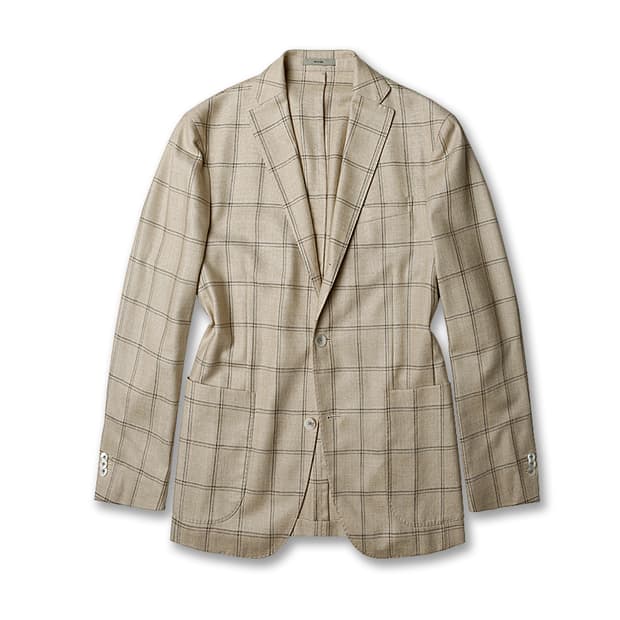 볼리올리 [Boglioli] 럭셔리 세타 실크 & 울 체크 스포츠 자켓