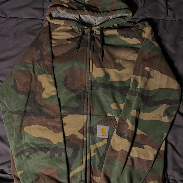 칼하트 카모 후드집업 M