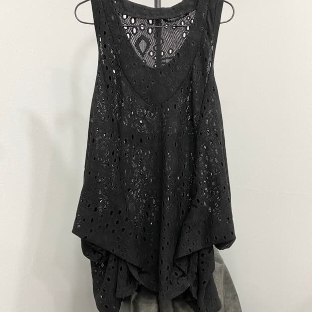 Punching Drawstring Drape dress