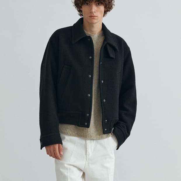 [L] 호이테 헷 스퀘어 봄버 자켓 블랙