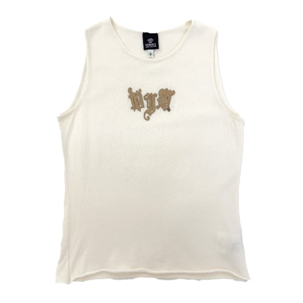 Versace Gothic Sleeveless Knit Top/ S