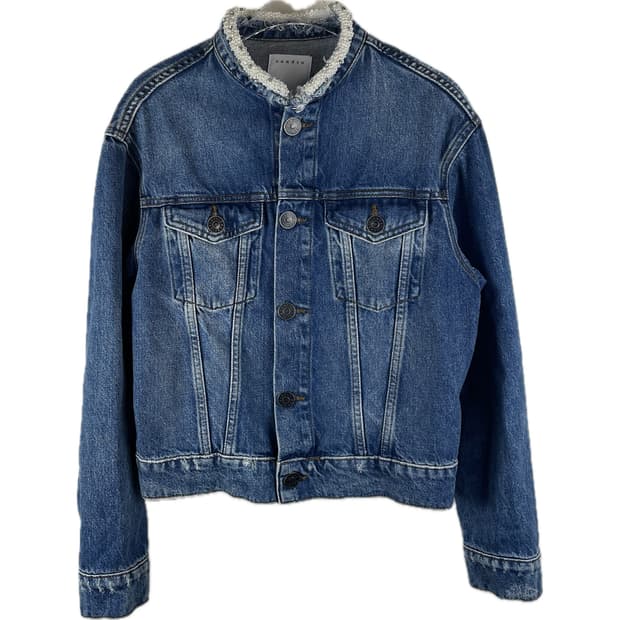 [38] 산드로 펄 트리밍 데님 트러커 자켓