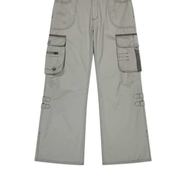 코이세이오 빅포켓 카고 팬츠 라이트 카키