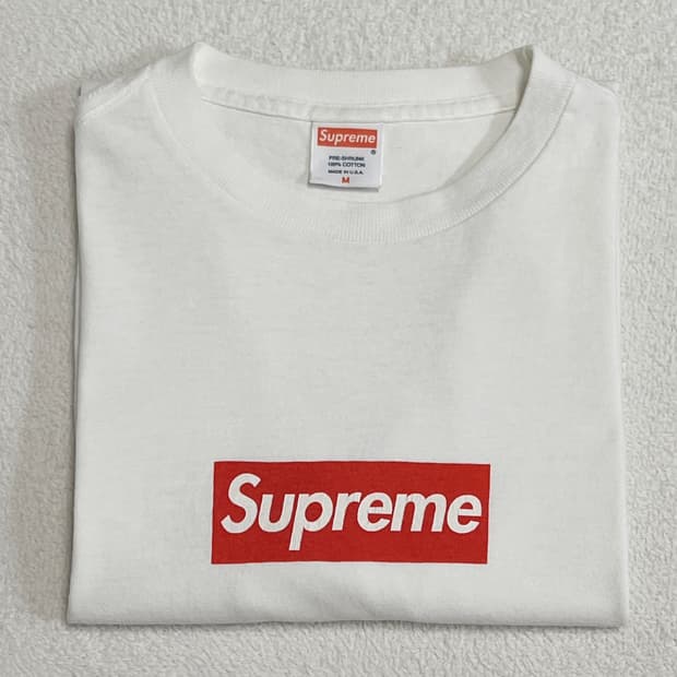 슈프림 2007 박스로고 티셔츠 흰빨