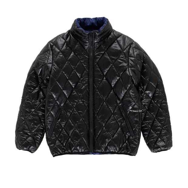 팝트레이딩컴퍼니 퀄티드 리버시블 자켓 블랙 S