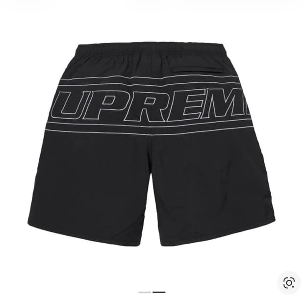 슈프림 빅 로고 나일론 쇼츠 블랙 - 25SS,L