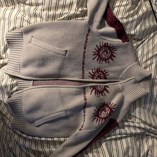 아캄(akkam) Sun Jacquard Zip-Up Sweater (L