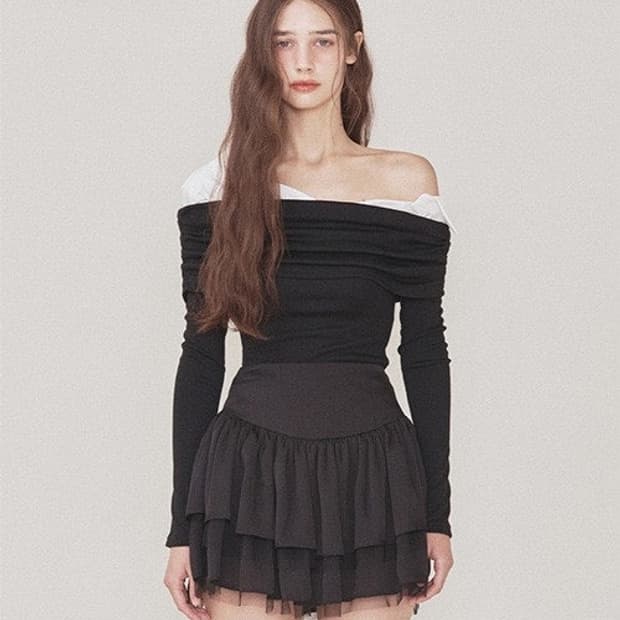 낫유어로즈 릴리 탑 블랙 S