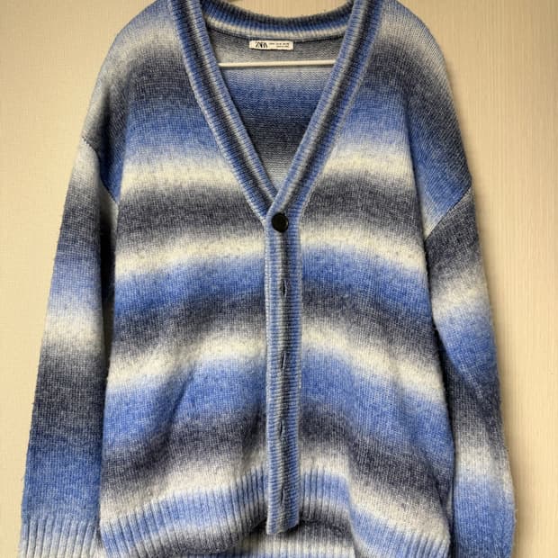 ZARA Blue Knit Cardigan