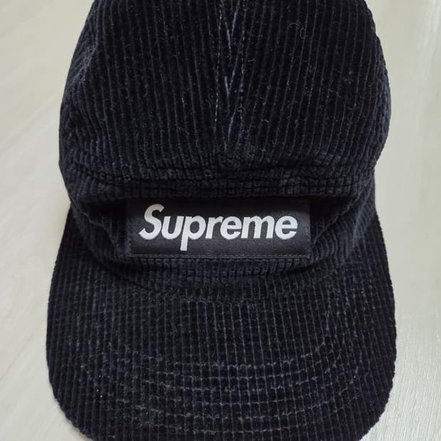 슈프림 코듀로이 캠프캡 네이비