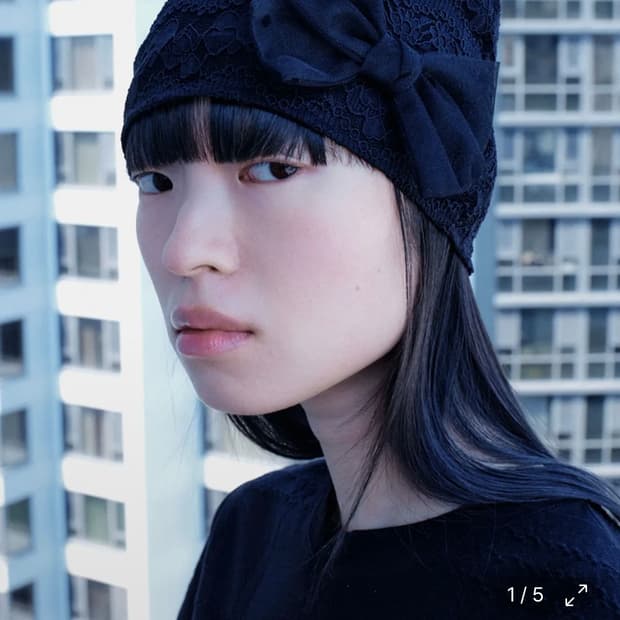 [타입서비스] Textured Bow Beanie (Black)