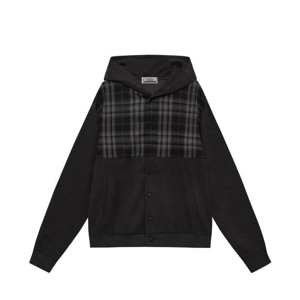 saros check jacket - Charcoal(2)