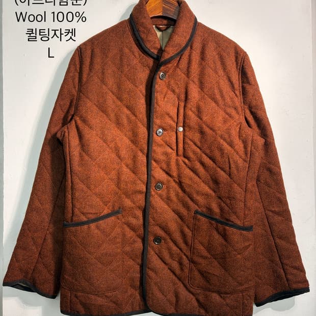 [L] 아브라함 문 Wool 100% 숄칼라 퀼팅자켓 
