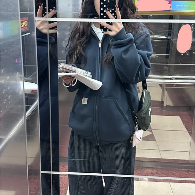 칼하트 써멀 후드집업 네이비 S