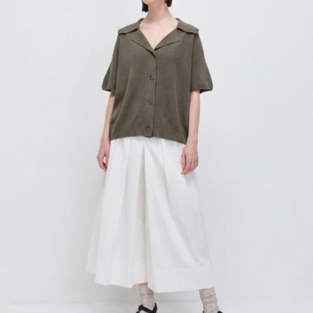 시스템 루즈핏 반팔 가디건 프리사이즈