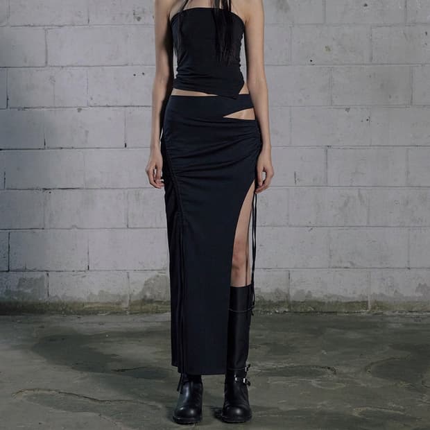 보헤미안서울 (보헴서) curved slit skirt
