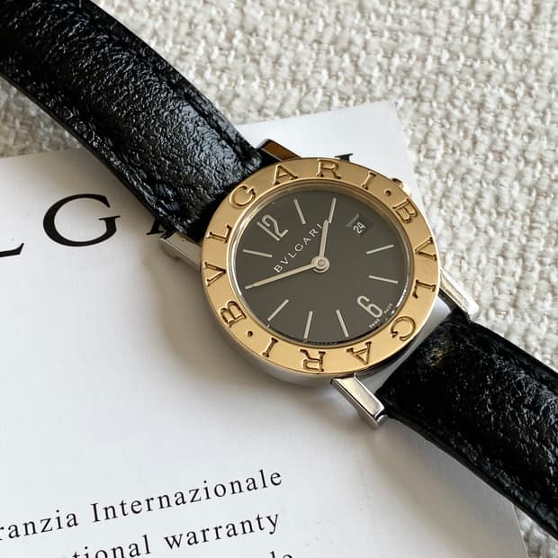 불가리 BB26SG 여성용 26mm 18K 콤비 쿼츠