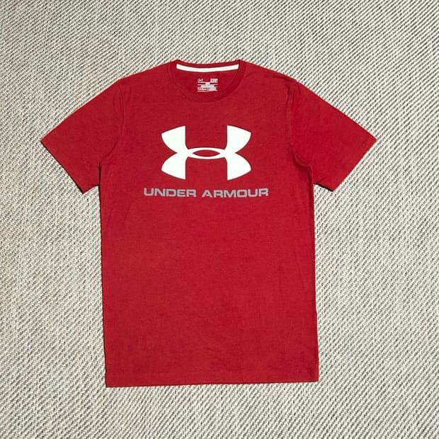 [S] Underarmour 언더아머 빅로고 레드 반팔티