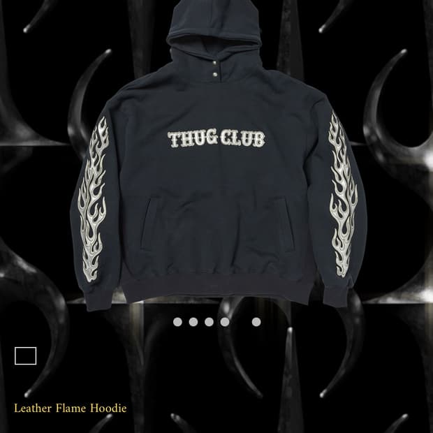 떠그클럽 레더플레임 후디 블랙 3