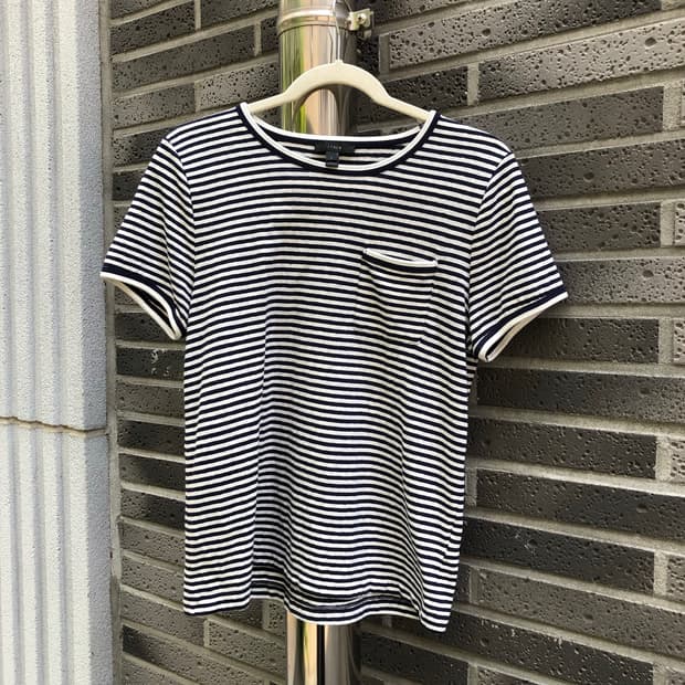 j crew stripe pocket tee 