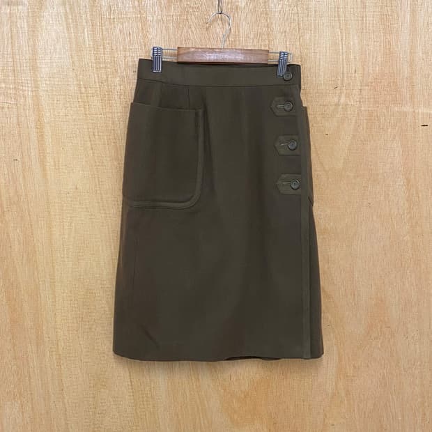 CHRISTIAN DIOR wool wrap skirt 디올 울 랩스커트