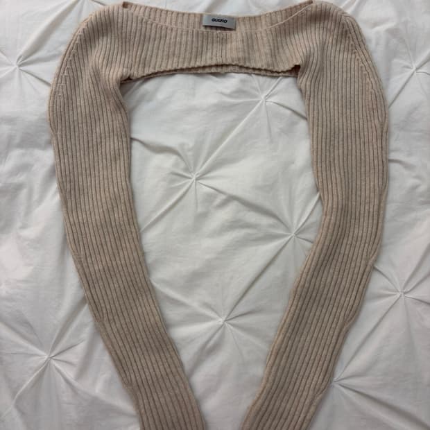 Guizio 아이보리 리브 니트 슈러그 / S