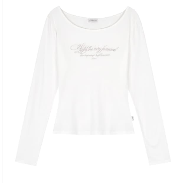 새상품 클리시어 클린 레터탑 긴팔 티셔츠