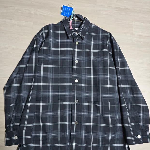 20FW 솔리드옴므 블랙체크 아우터셔츠 48