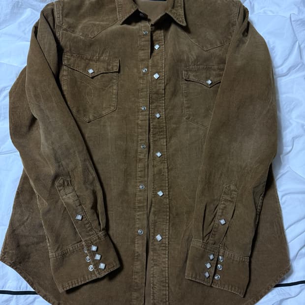 Rrl 코듀로이 웨스턴셔츠 판매합니다
