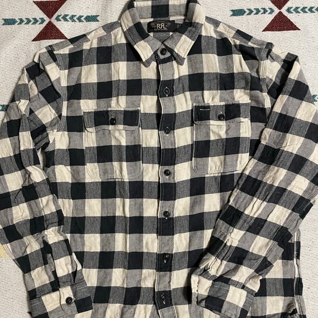RRL 린넨버팔로플레이드셔츠(M)