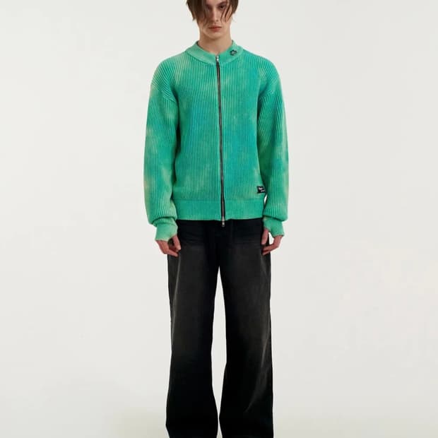 [급처] DYEING ZIP-UP CARDIGAN