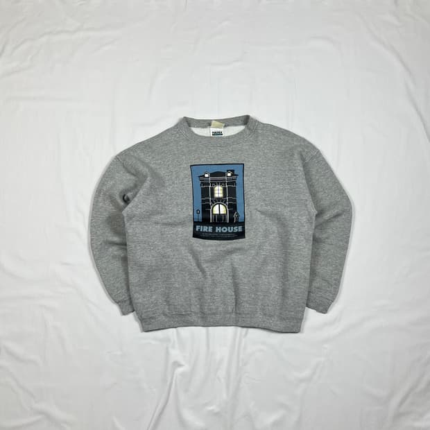 90‘s 고스트버스터즈 파이어하우스 프린트 스웻셔츠 맨투맨