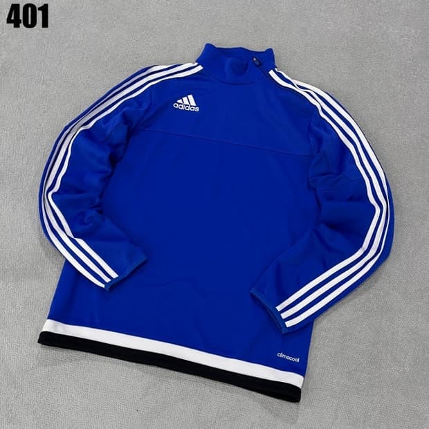 아디다스 파란색 긴팔티 