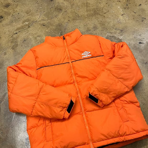 [정품/105] 엄브로 숏 다운 패딩 점퍼 오렌지 b16