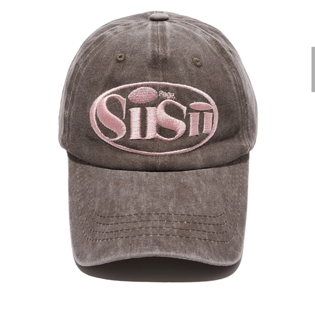 페이지시시 오발 로고 피그먼트 볼캡 브라운 free