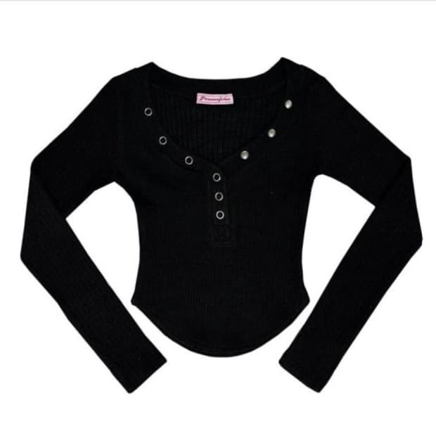 플리즈노팔로우 버니탑 블랙