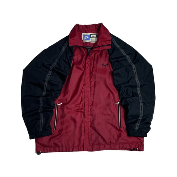 XXL 나이키 올드스쿨 바람막이 자켓 버건디 블랙