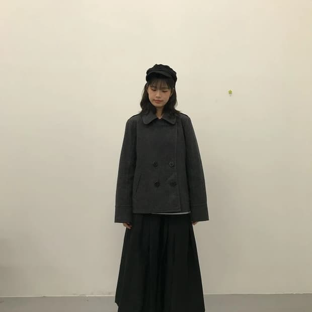 American Eagle Gray Pea Coat